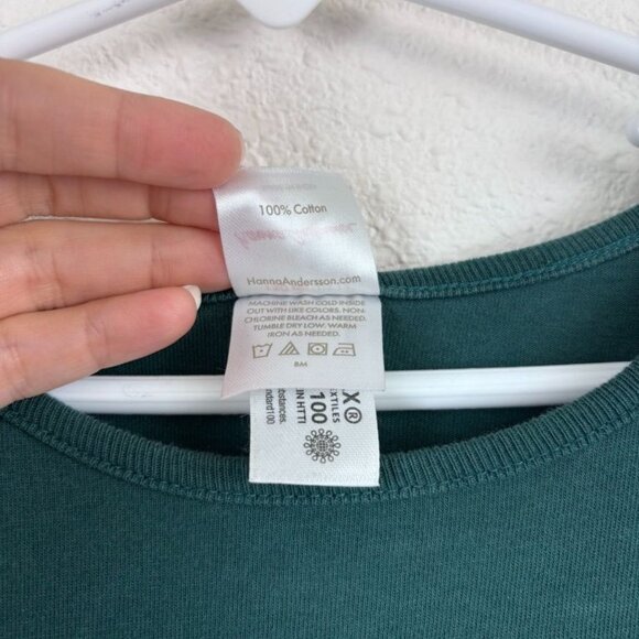 Hanna Andersson girls 150cm 12 colorblock twirl power long sleeve cotton dress - Picture 5 of 8